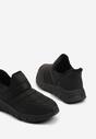 Czarne Pikowane Sneakersy na Grubej Tłoczonej Platformie Verta