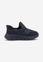 Niebieskie Pikowane Sneakersy na Grubej Tłoczonej Platformie Verta