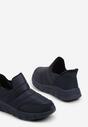 Niebieskie Pikowane Sneakersy na Grubej Tłoczonej Platformie Verta