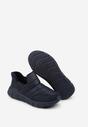 Niebieskie Pikowane Sneakersy na Grubej Tłoczonej Platformie Verta