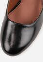 Czarne Czółenka Mary Jane Vices na Ozdobnym Słupku ze Skórzaną Wkładką Dadvire
