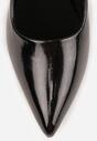 Czarne Lakierowane Szpilki Vices z Wkładką ze Skóry Naturalnej i Cyrkoniami Avedvire