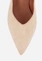 Beżowe Szpilki Vices ze Skórzaną Wkładką i Cyrkoniami Afirrive