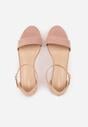 Jasnoróżowe Sandały Vices na Obcasie w Klasycznym Stylu Jelhiris