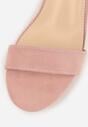 Jasnoróżowe Sandały Vices na Obcasie w Klasycznym Stylu Jelhiris