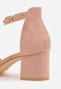 Jasnoróżowe Sandały Vices na Obcasie w Klasycznym Stylu Jelhiris