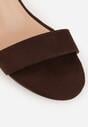 Ciemnobrązowe Sandały Vices na Obcasie w Klasycznym Stylu Jelhiris