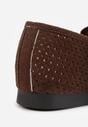 Ciemnobrązowe Ażurowe Mokasyny VICES Ozdobione Frędzlami Catiana