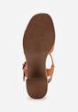 Brązowe Sandały VICES na Platformie i Obcasie z Dwoma Paskami Noemala