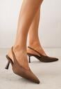 Pantofi cu toc Maro