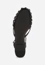 Czarne Sandały VICES z Geometrycznymi Paskami Abadia