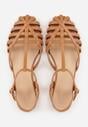 Brązowe Sandały VICES z Geometrycznymi Paskami Abadia