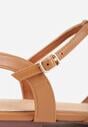 Brązowe Sandały VICES z Geometrycznymi Paskami Abadia