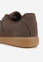 Brązowe Sneakersy VICES Typu Klasyczne Tenisówki z Łączonych Materiałów Azinina