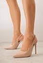 Pantofi stiletto Bej închis