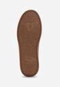 Brązowe Trampki z Imitacji Zamszu z Nieregularną Podeszwą ze Żłobieniami Naranatea