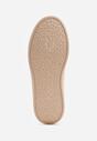 Beżowe Trampki z Imitacji Zamszu z Nieregularną Podeszwą ze Żłobieniami Naranatea