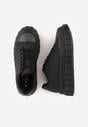 Czarne Sneakersy VICES na Grubej Tłoczonej Podeszwie z Perforacją Diomerine