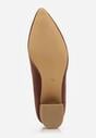 Brązowe Czółenka Vices na Obcasie ze Skórzaną Wkładką Valaria