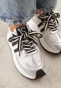 Srebrne Sneakersy VICES w Stylu Streetwearowym na Grubej Podeszwie Ilinatea