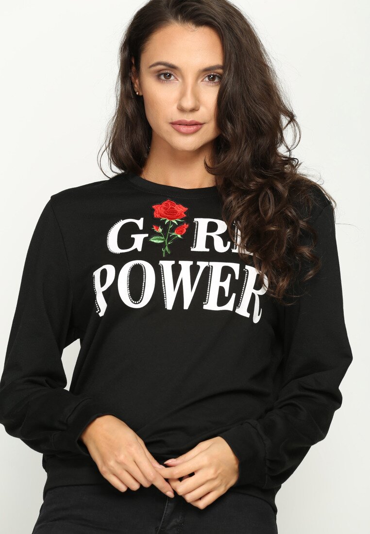 Czarna Bluza Girl Power