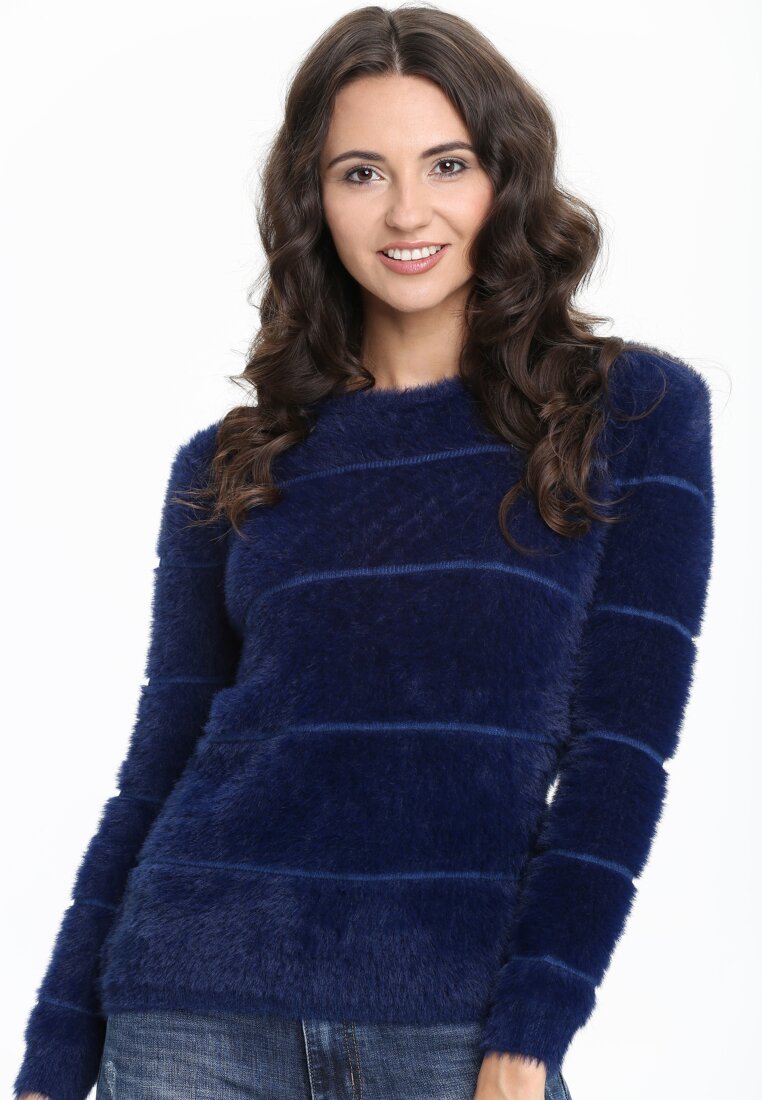 Granatowy Sweter Fleece