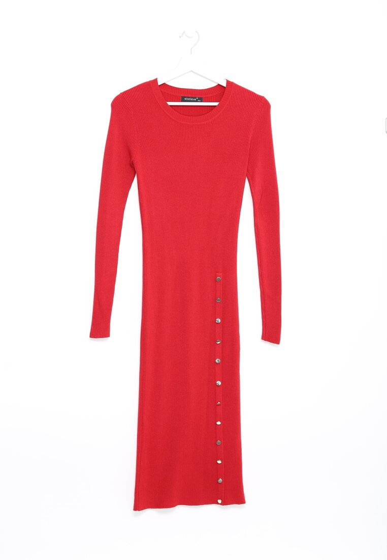 Czerwona Sukienka Coziness