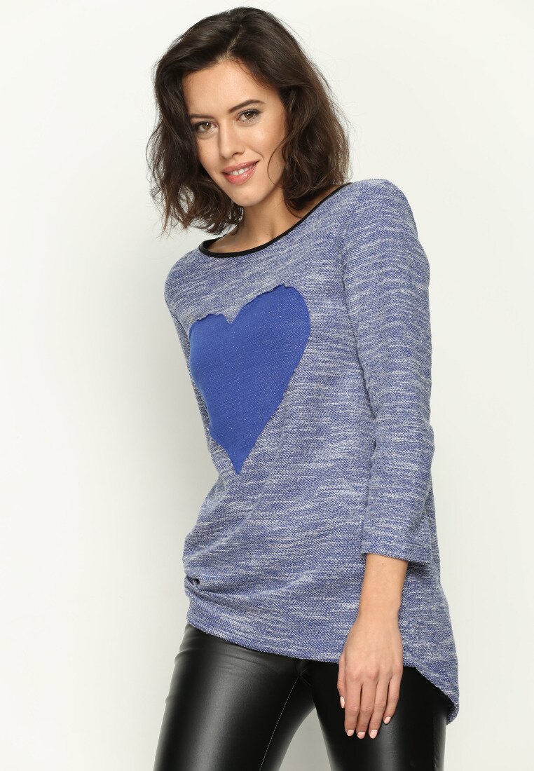 Niebieski Sweterek Big Heart