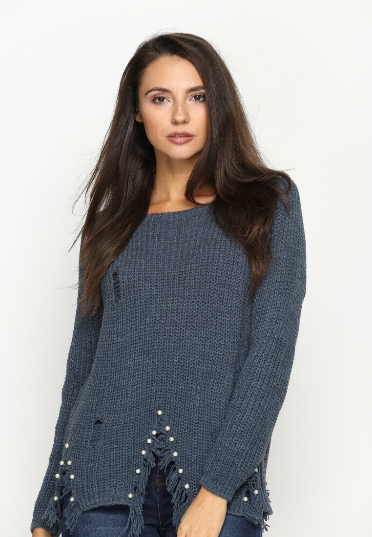 Granatowy Sweter Reduced
