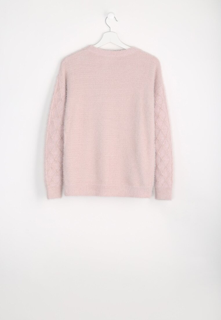 Różowy Sweterek Pearl Drop