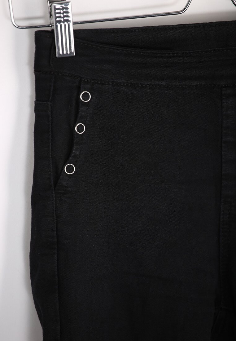 Czarne Spodnie Trois Buttons