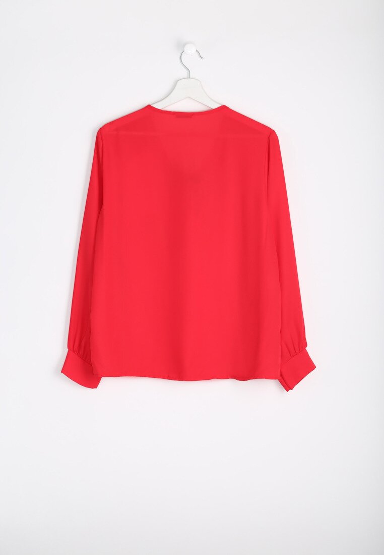 Czerwona Bluzka Zip Lip