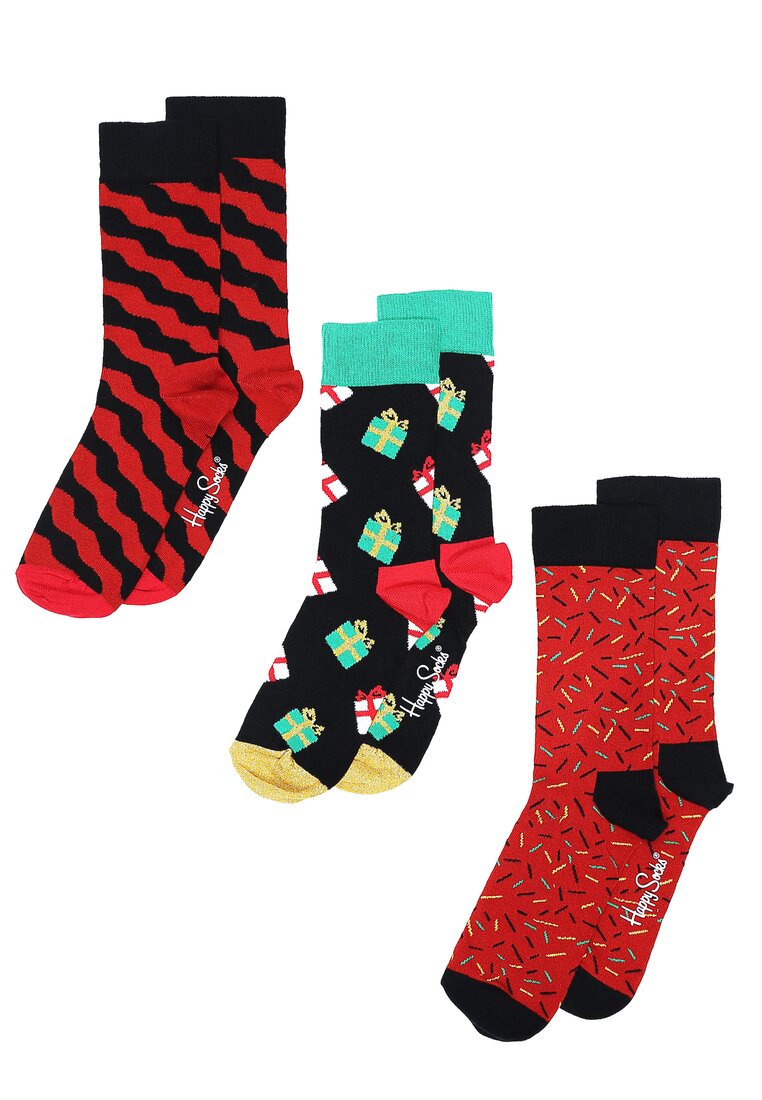 3-pack Świątecznych Skarpet Happy Socks