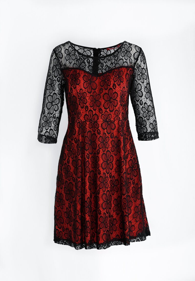 Czarno-Czerwona Sukienka Dressy