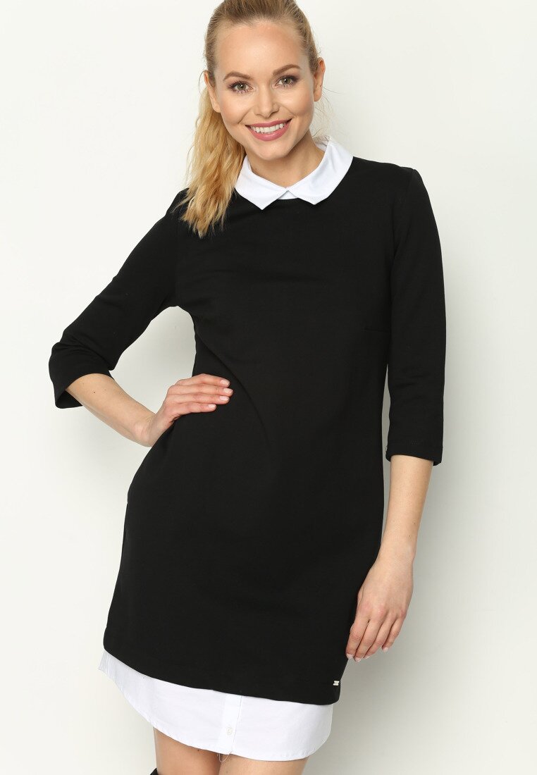 Czarna Sukienka Shirt Dress