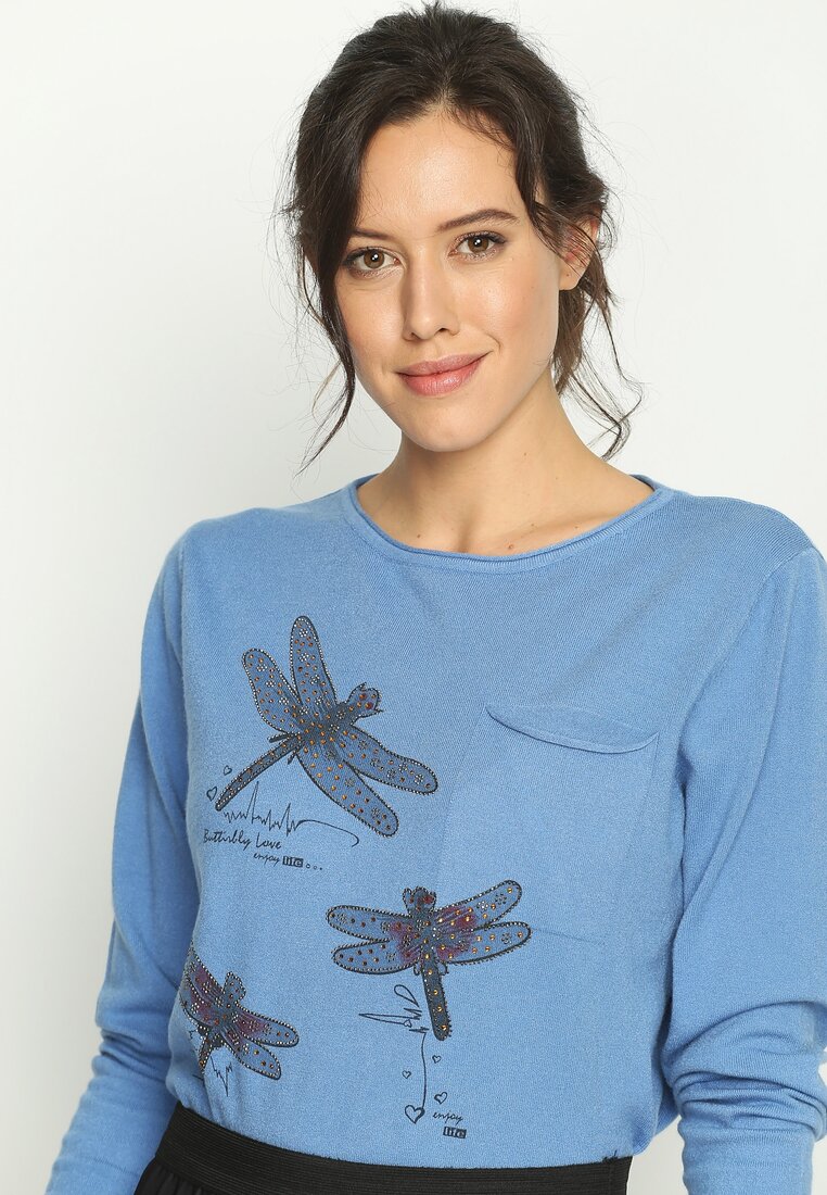 Niebieski Sweterek Dragonfly