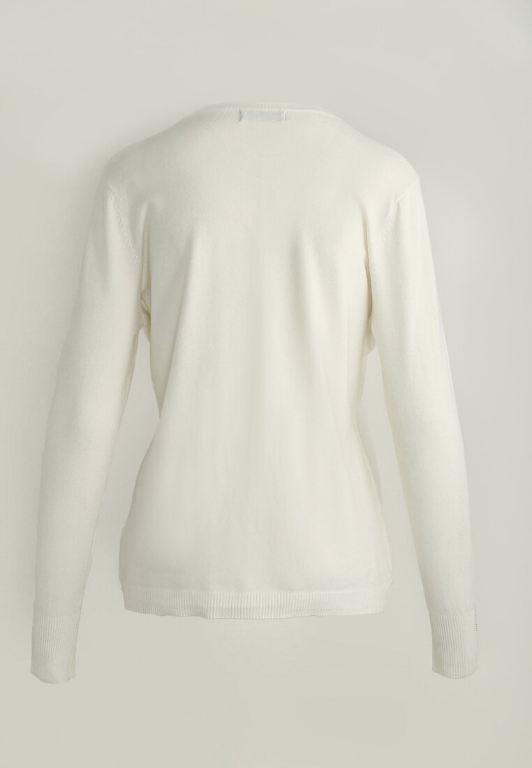 Biały Sweterek Modernism 