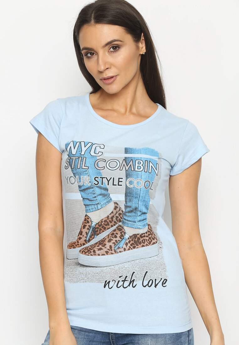 Niebieski T-shirt Cool Style