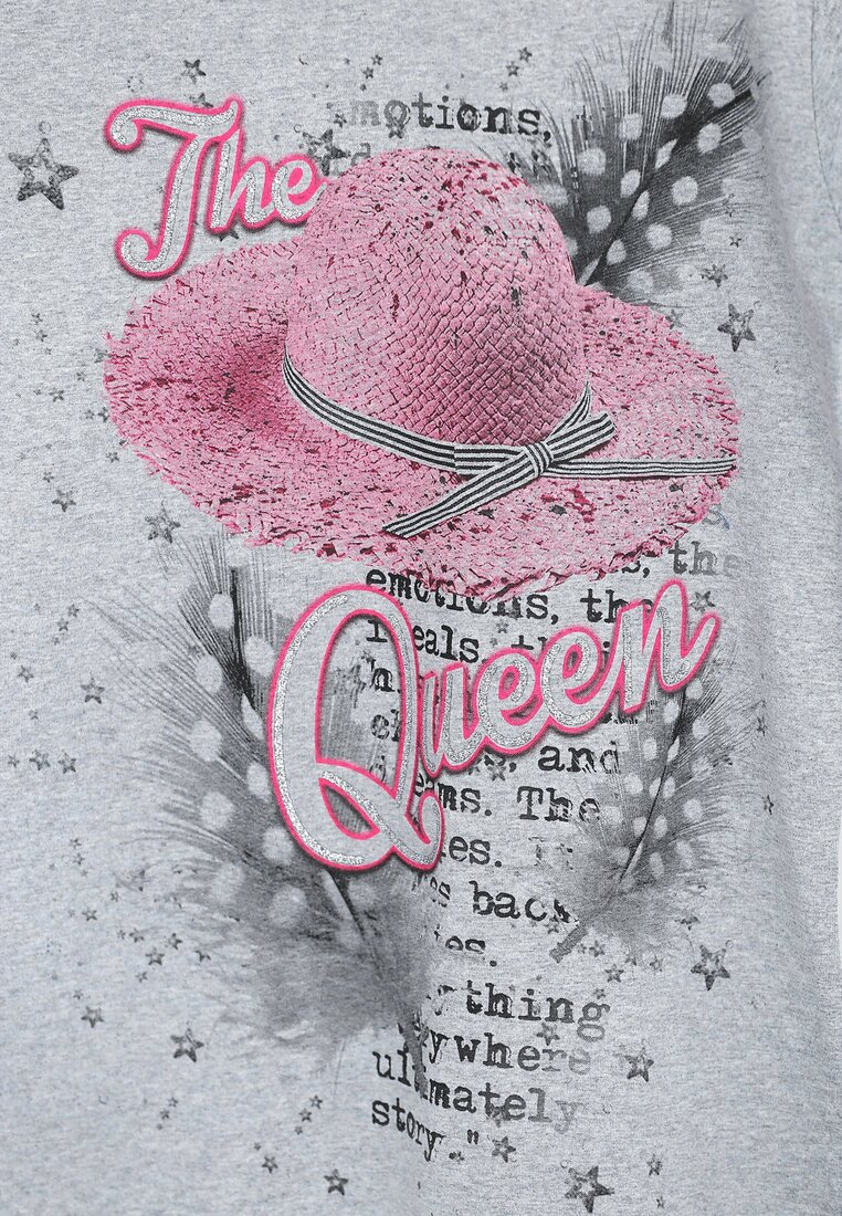 Szary T-shirt The Queen