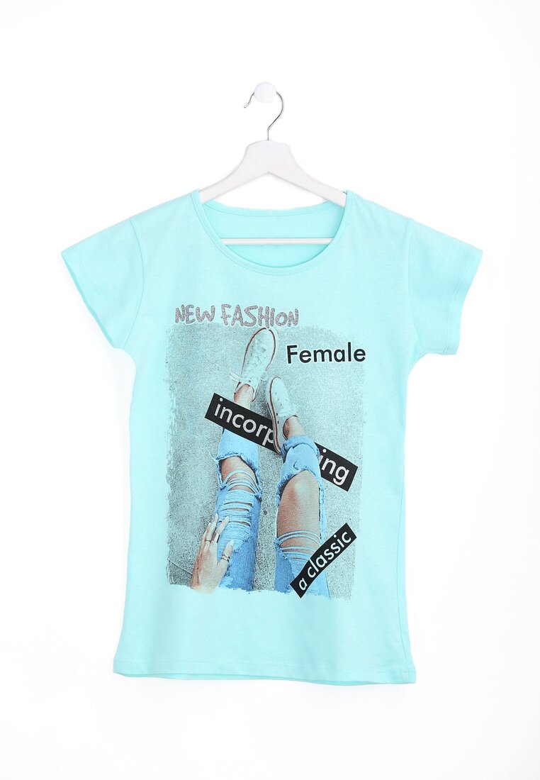 Miętowy T-shirt Female Rights