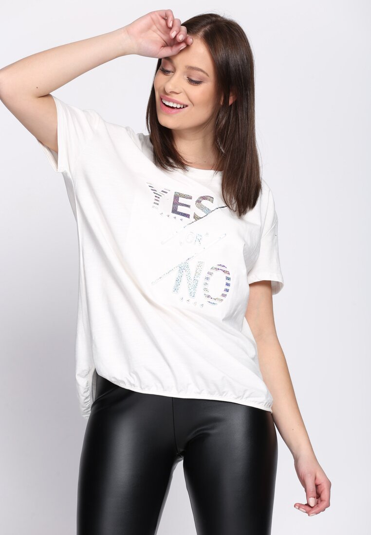 Biały T-shirt Yes or No