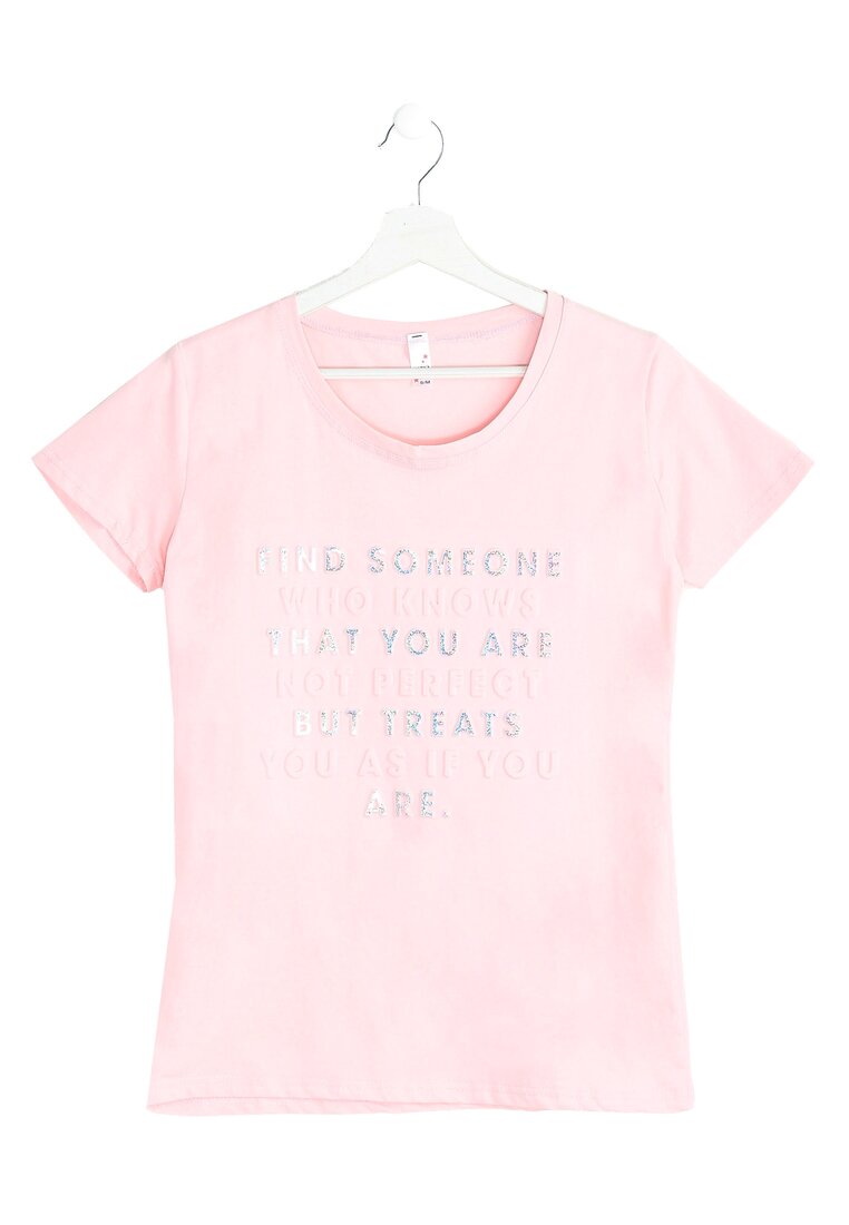 Różowy T-shirt Perfect Style