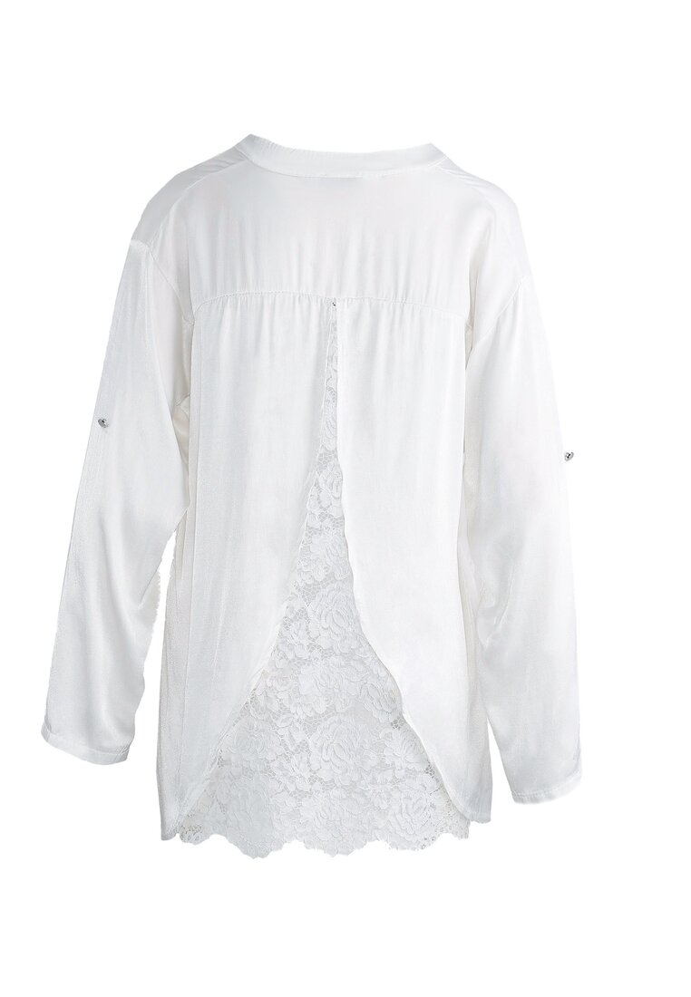 Biała Bluzka Damask Silk