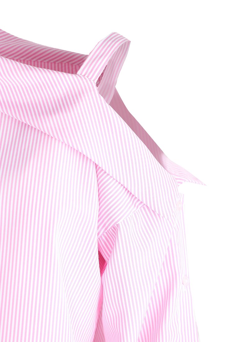 Różowa Bluzka Open Shoulder