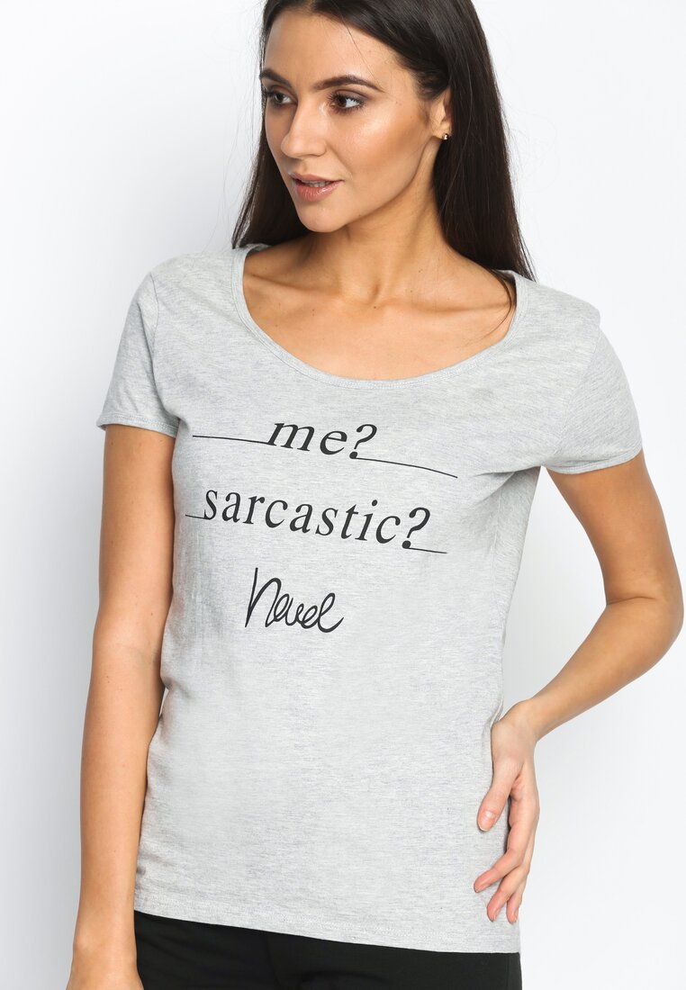 Szary T-shirt Sarcasm