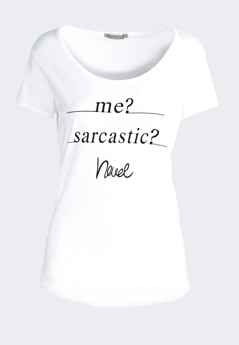 Biały T-shirt Sarcasm