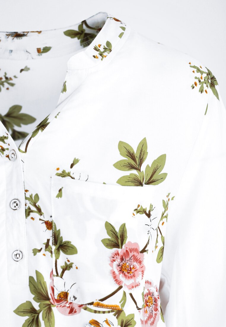 Biała Bluzka Floral Garden