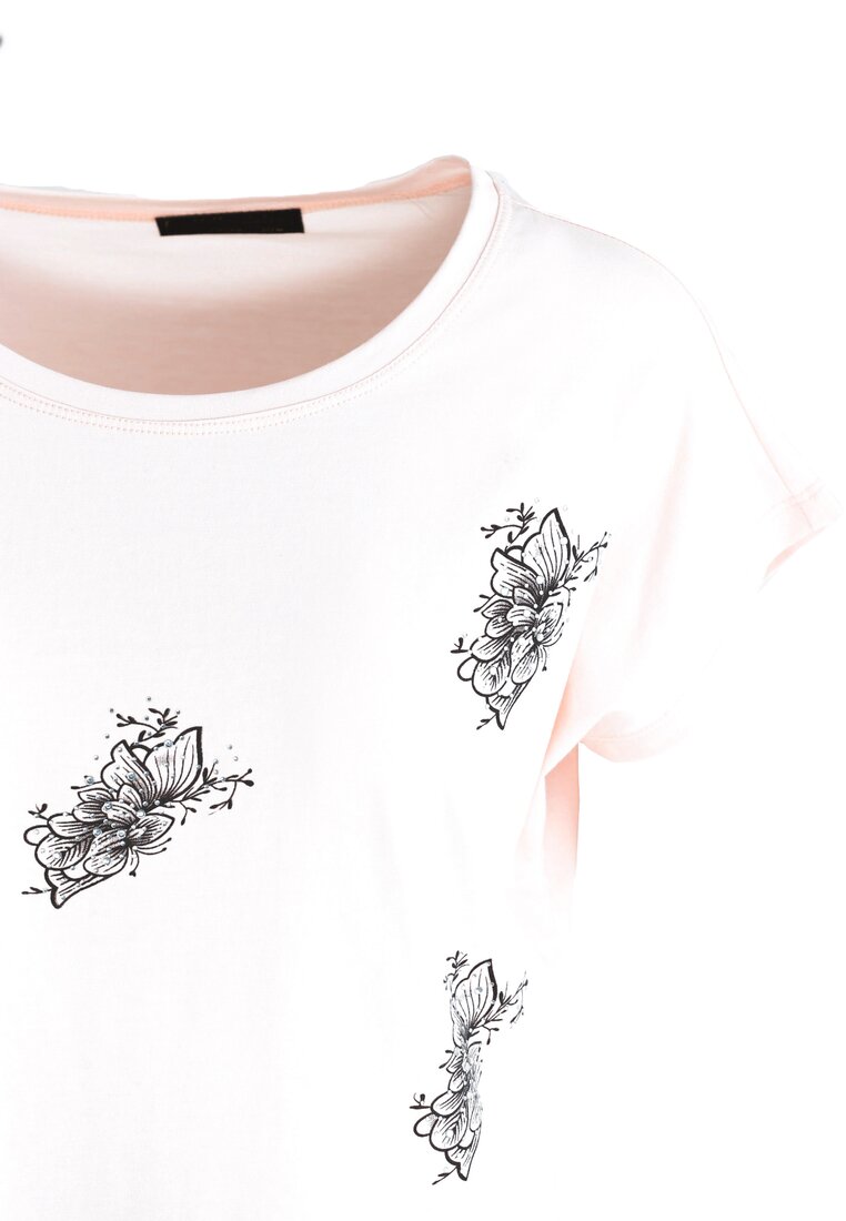 Jasnoróżowy T-shirt Pieces Of Petals