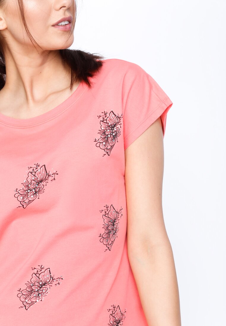 Łososiowy T-shirt Pieces Of Petals