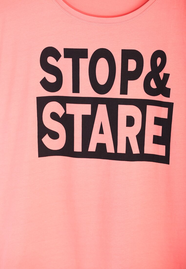 Łososiowy T-shirt Stop&Stare